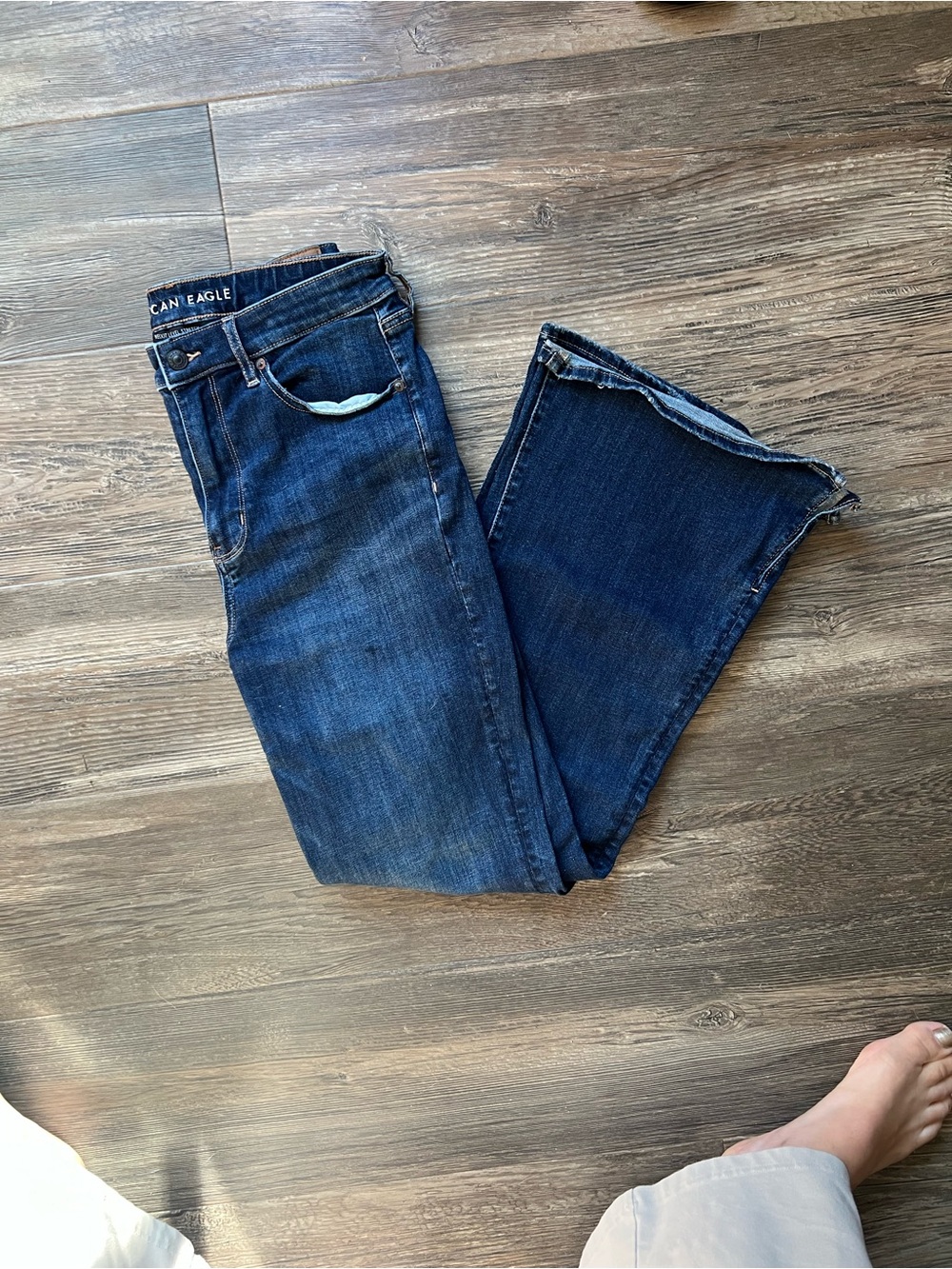 American Eagle Outfitters Dark Indigo Flare Jeans